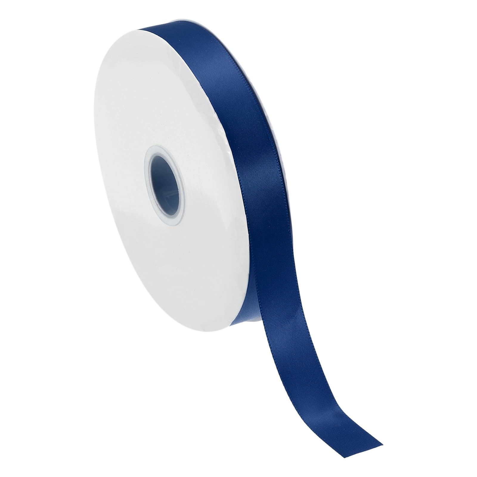 PATIKIL 5/8 Inch x 60 Yards Solid Satin Ribbon, Polyester Fabric Ribbon Roll Single Faced for Gift Wrapping Crafts Wedding Birthday Bouquet Hair Bows DIY Decoration, Navy Blue