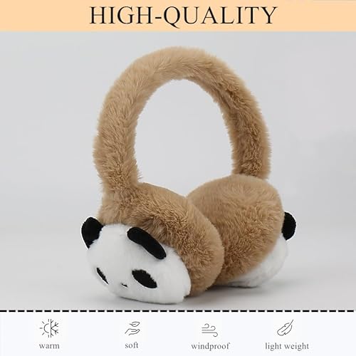 SJTJSPX Ohrenschützer Kinder Ohrenwärmer Winter Warm Earmuffs Cartoon Panda Ohrwärmer Verstellbare Verdickt Ohrenschutz Mädchen Junge Earbands Outdoor Winterzubehör für Ski Radfahren Laufen Wandern