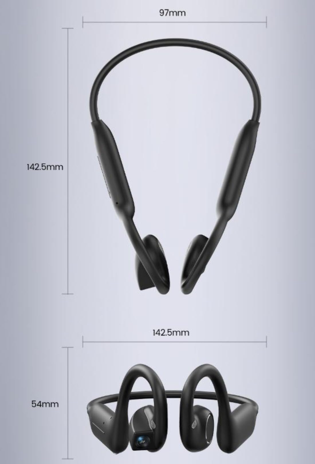 Auriculares Abiertos con Cámara Inteligente De 8 MP (Blanco)