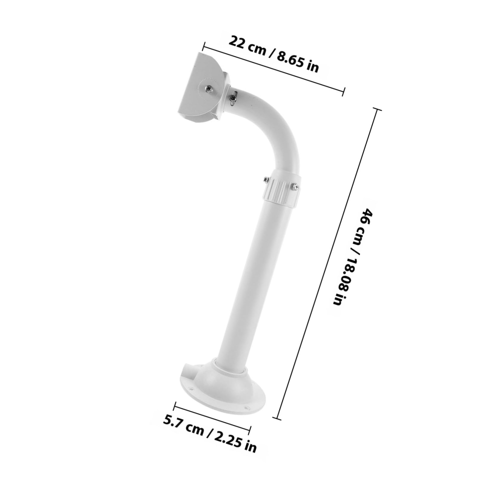 Support Mural pour Caméra de Sécurité Alliage Aluminium Réglable Tube Anti-enchevêtrement Support Robuste Jusqu