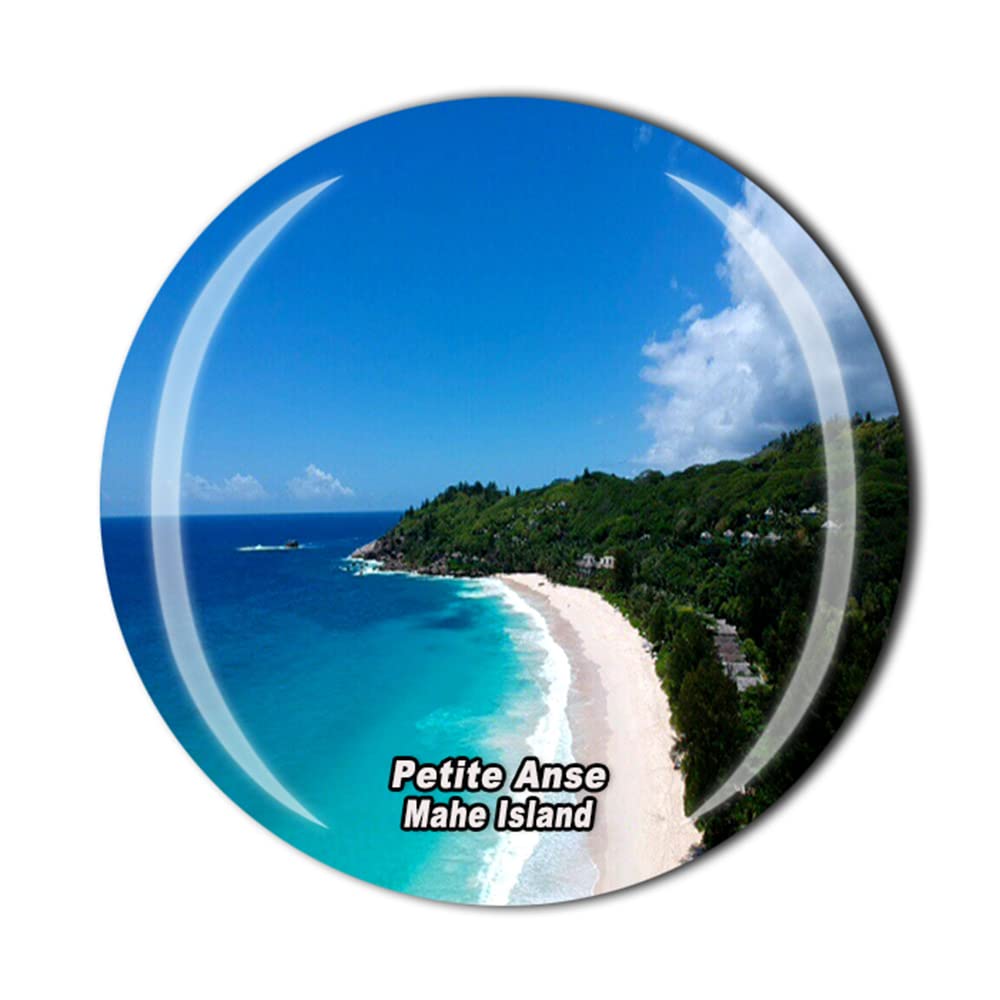 Petite ANSE Mahe Island Seychelles Magnete da Frigorifero Cristallo Turistico Souvenir Raccolta Regalo Magnetico Adesivo Frigorifero