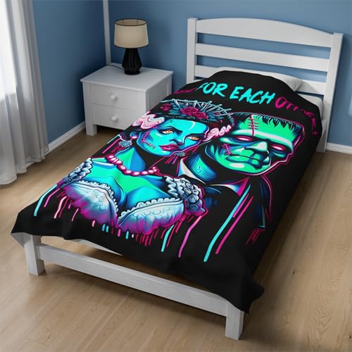Generic Frankenstein And Bride Blanket thumb #2