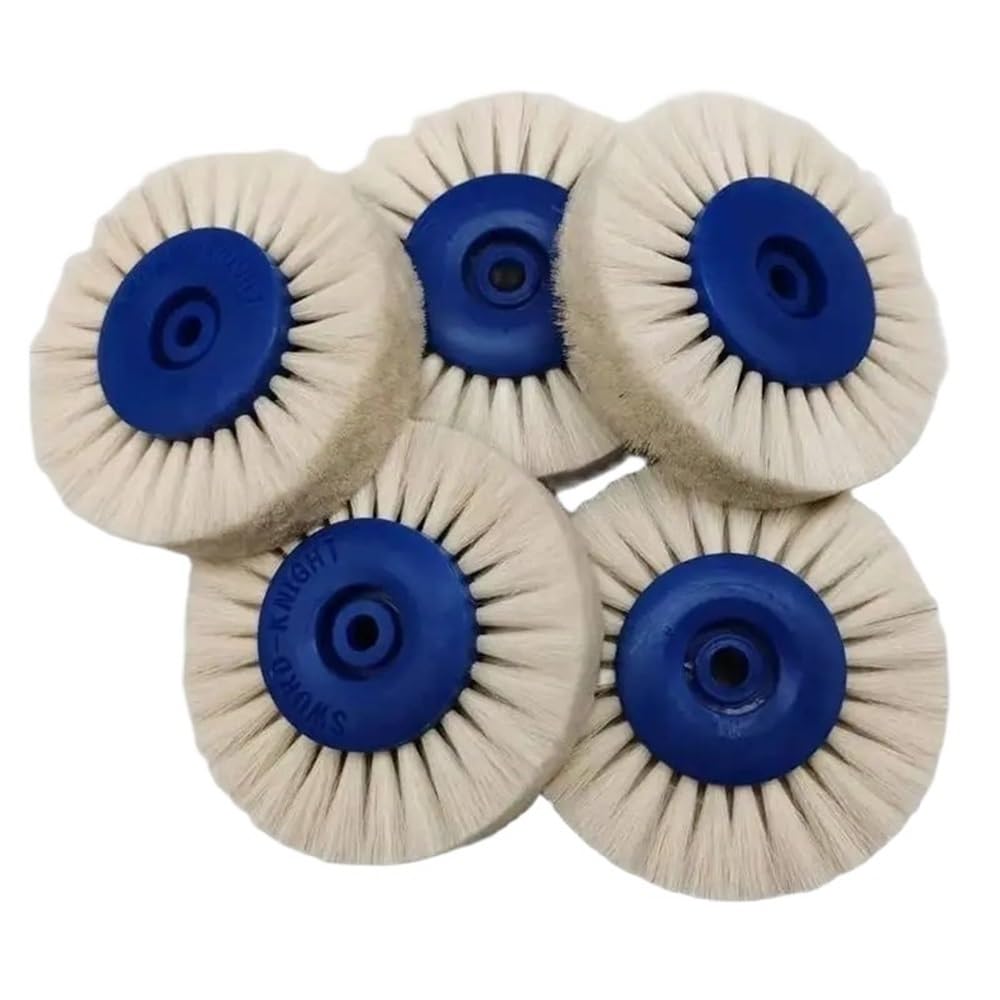 5 cepillos de pulido con pestillo, ruedas, herramientas de laboratorio, materiales de pulido rotatorio de algodón, rendimiento confiable.