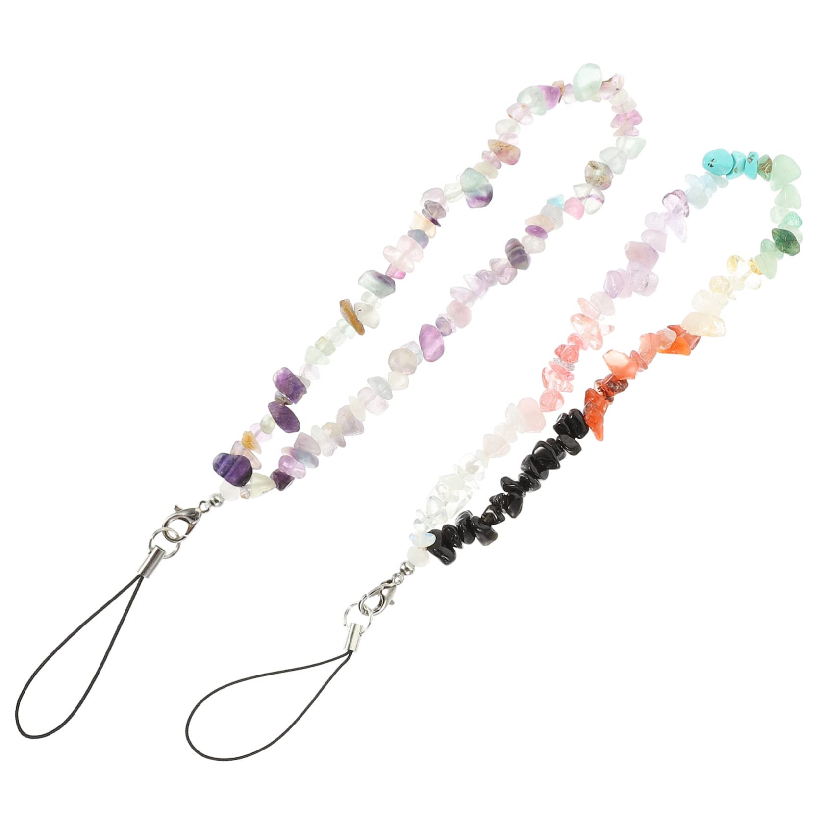 DOITOOL 8piezas Cadena De Teléfono Beads Cuerda Antideslizante Para Móvil Accesorio Decorativo y Práctico Para Llevar Teléfonos Cámaras y Llaves