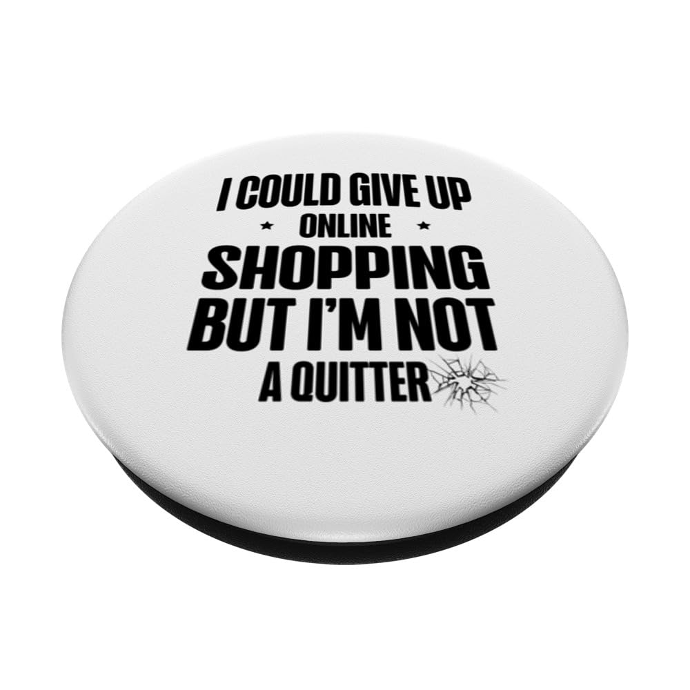 Online Shopping Cart Mall Shopper Shop E-commerce Shopaholic PopSockets Swappable PopGrip, Black - Image 2