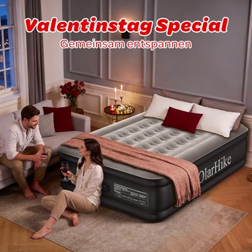 OlarHike Luftmatratze Selbstaufblasend, Luftbett Gästebett, Aufblasbares Matratze Zelt Sofa, Luftbett 2 Personen, Selbstaufblasbare Luftmatratze für Camping oder Heimgebrauch - 200 x 140 x 46 cm