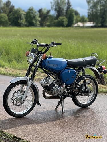 Transparente Simson S51B Aufkleber IFA Electronic Tank Seitendeckel Hell Premium