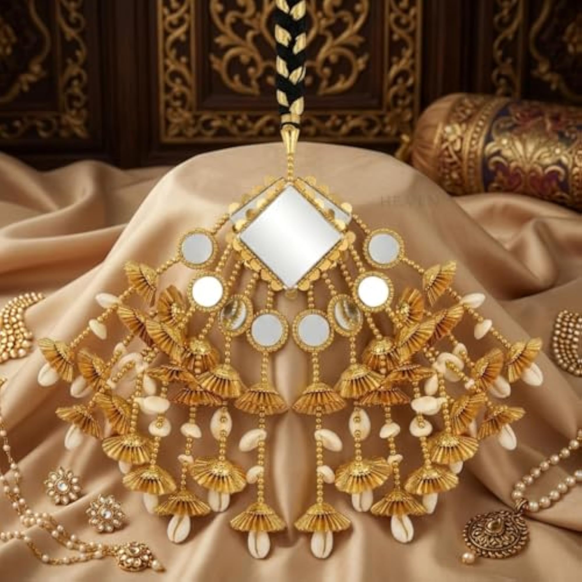Punjabi Golden Hair Paranda, 30 Inch Traditional Accessory