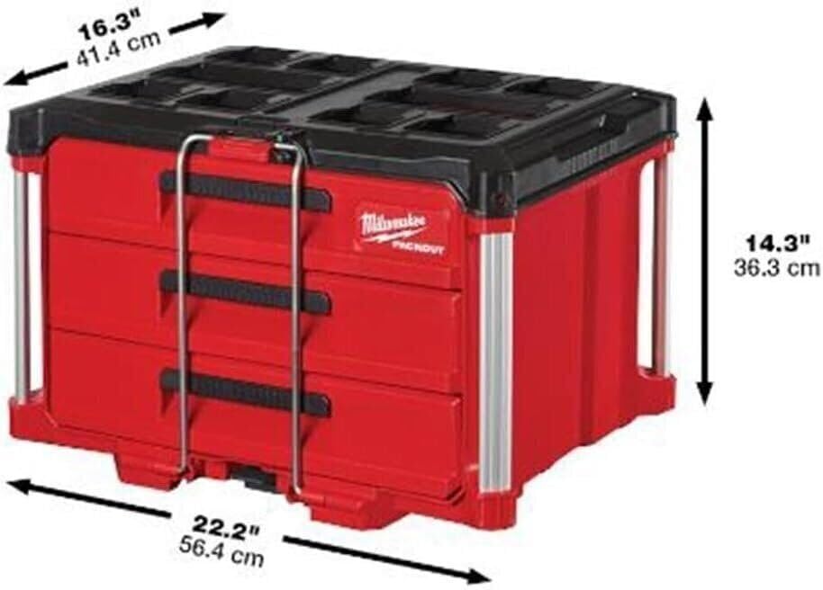 arr30　milwaukee ミルウォーキー PACKOUT Milwauke Packout 3-Drawer Tool Box - Amazon.com
