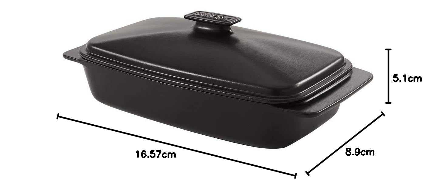 Weber Ceramiczne naczynie do zapiekanek, duże naczynie do zapiekania z pokrywką, nieprzywierające naczynie do zapiekanek, nadaje się do grillowania, ceramiczne naczynia Weber | akcesoria do grilla