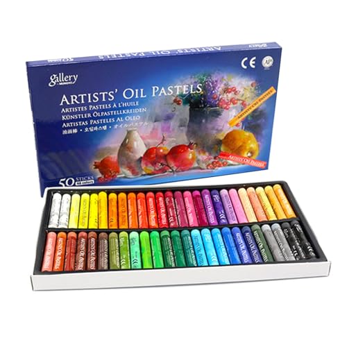 Pasteles al óleo - Pasteles Al óleo No Tóxicos Conjuntos, Crayones De Colores Mezclables | 25/50 Caspeles De Dibujo Profesional A Colores, Pasteles De Aceite Suave Para Principiantes Para Niños, Niños