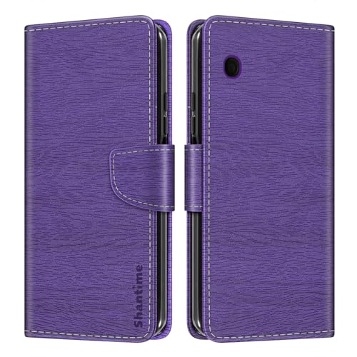 Shantime Étui Portefeuille Cuir Compatible avec Blackberry 8520 Curve, Housse Colorée Rabat avec Cartes, Fermeture Aimantée Protection Totale(Violet)