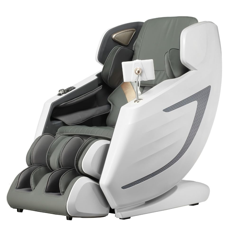 Home Deluxe – Massagesessel ELVORA – Farbe: Weiß, Maße: 141x76x112cm, Leistung: 140W, inkl. Shiatsu, Zero Gravity, Fußmassage, Bluetooth I Entspannungssessel Massagestuhl Relaxsessel