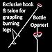 Fire King Extra Large Fire Pit Poker Log Grabber Bottle Opener The King of fire Pit pokers! Lift & Move Burning logs Like a Pro A whopping 58