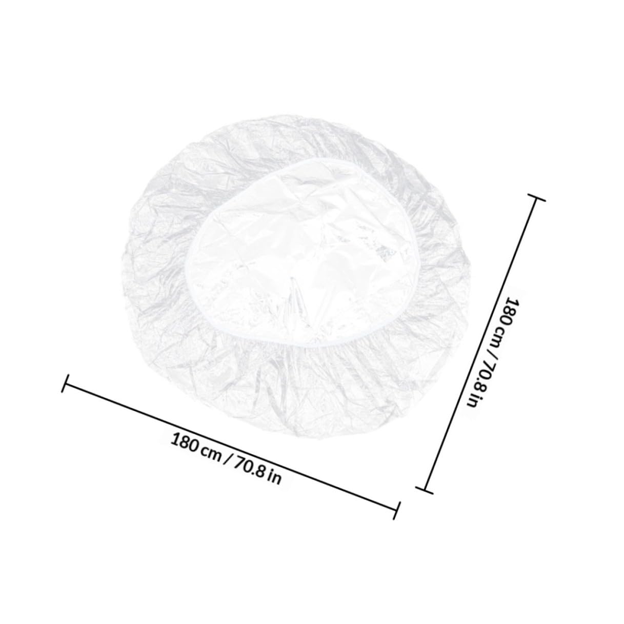PACKOVE Housse de Table Ronde Transparente en Pvc, Ajustée et Élastique, pour Extérieur et Salle à Manger, Protège des Taches L’usure