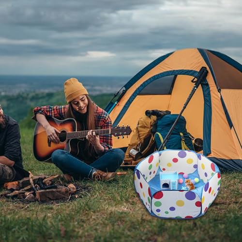 LBJFYHJN Kleintiere Laufstall, Pop-Up Faltbares Kleintierkäfigzelt, für den Außenbereich, Käfig Zelt Übungszaun mit Klappfunktion, geeignet für Kleintiere wie Kaninchen, Hamster, Meerschweinchen, Igel