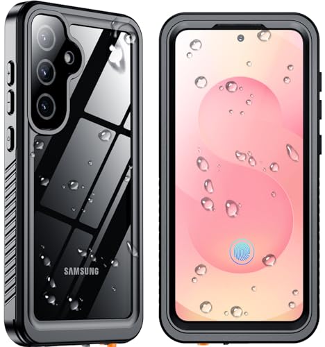 Justcool Designed for Samsung Galaxy S25 Case Waterproof,Built-in Screen & Lens Protector,Full Heavy Duty Protective Phone Case,2FT Drop Shockproof Protection for Galaxy S25 6.2”,Black