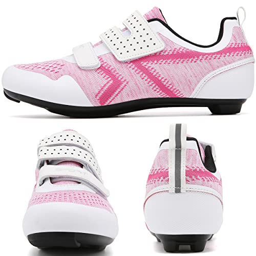 Image of Unisex Cycling Shoes Compatible with Peloton Indoor Riding Road Bicycle with Delta Cleats Outdoor Pedal Bike Shoes