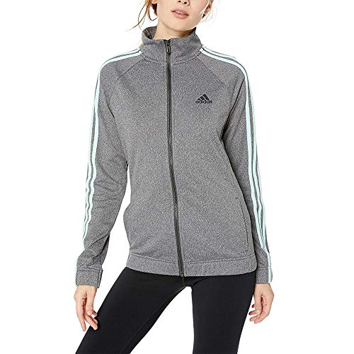 adidas womens Tiro Track Jacket (Dark Grey/Clear Mint, Medium)