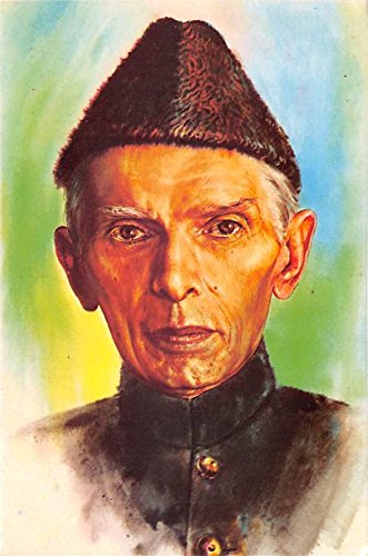 Pakistan Old Vintage Antique Post Card Mohammad Ali Jinnah Founder of Pakistan Unused