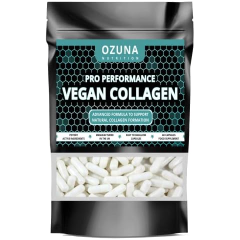 Pro Performance Vegan Collagen Complex - Vegetarian Collagen Capsules, Plant Based Collagen, Keratin & Elastin Builder - 30 Day Supply Cover