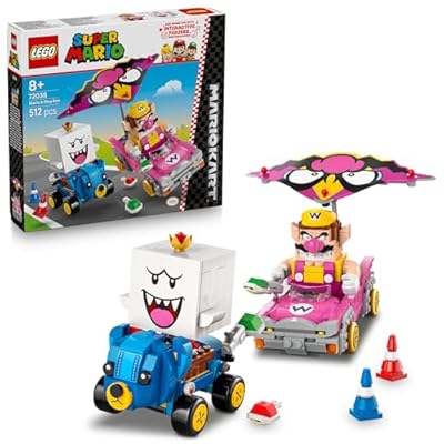 LEGO Super Mario: Mario Kart – Wario en King Boo Figuren  Blingbolide en Knuffelquad  Voertuigen voor Kinderen  Cadeau met Nintendo Personages voor Gamers Vanaf 8 Jaar 72038