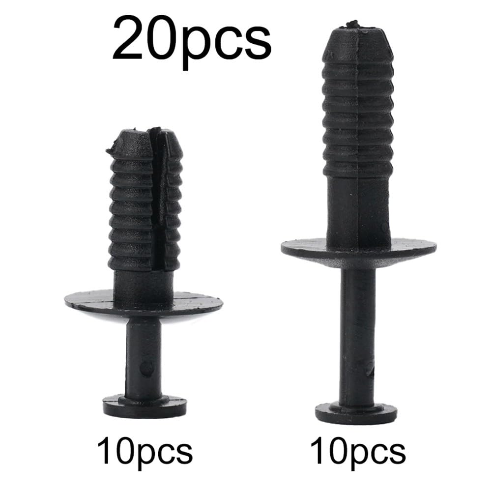 Lecreatekit Clip di fissaggio a pressione, rivetti espandibili per BMW E30 E39 E46 E53 E60, fissaggio in plastica nera, confezione da 20