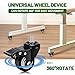 Aurelema Set of 12 M8 Caster Wheels 1.5 Inch M8 x 25 mm Swivel Threaded Stem Caster Locking Standing Desk Wheels Heavy Duty 360° Polyurethane with Dual Brake, No Noise, 400 lb for Cart Desk Furniture
