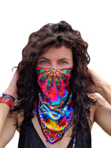 Velu Rave Face Masks (2 in 1) Reversible Bandanas for Dust, Outdoors, Raves