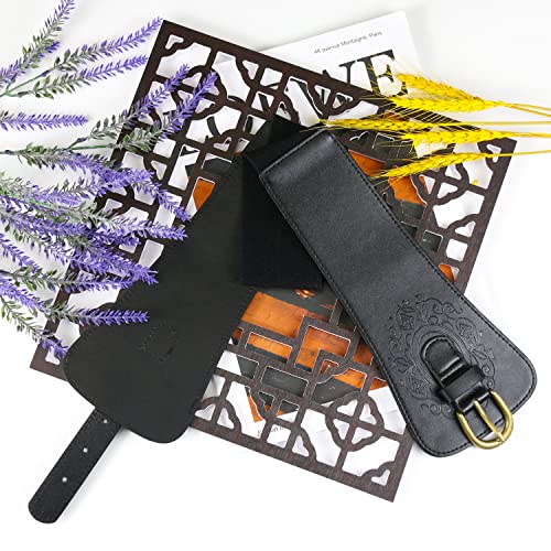 Namzi Women's Black Leather Corset Belt, Thick Waist Cincher Belt with Adjustable Lacing, Wide Waist Trainer for Body3