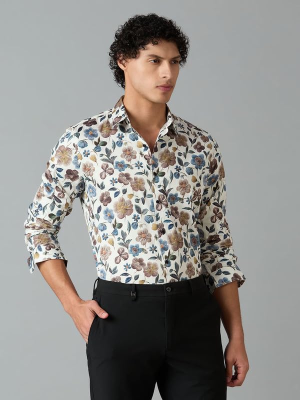 Image of MARK & ALBERT Men's Slim Fit Cotton Formal Shirt
