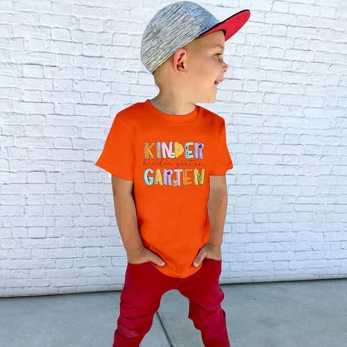 Kindergarten Shirts for Kids, Girls Boys First Day of School T Shirt, Preschool Student Back to School Clothes4