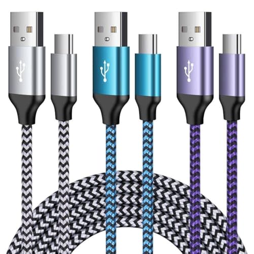 Samsung Phone Charger Cord 3Pack Android Charger Fast Charging Type C Cable for Samsung Galaxy A13 5G/A03s/A14/A54/A15/S24 Ultra/Z Fold5/A52/A23/A32/A53/A71/S23 FE/S21/S10,iPhone 15,Moto G6,LG Stylus6