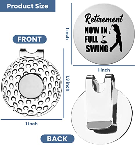 HSSPIRITZ Marcador de bola de golfe engraçado com clipe magnético para chapéu de aço inoxidável, ace