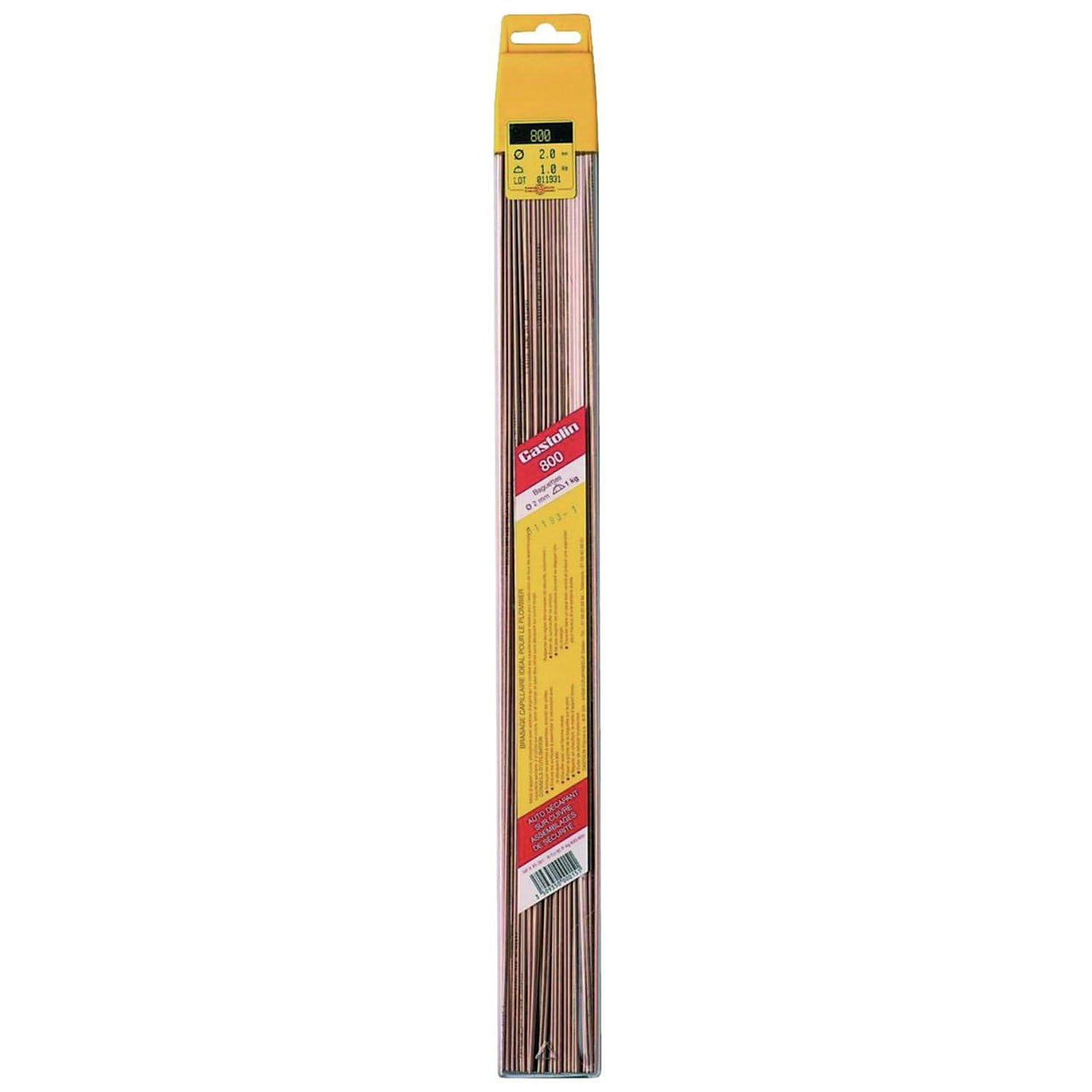 baguette de brasage - 800 - brasage du cuivre - argent 2% - d2 - 1kg - castolin 8002010p