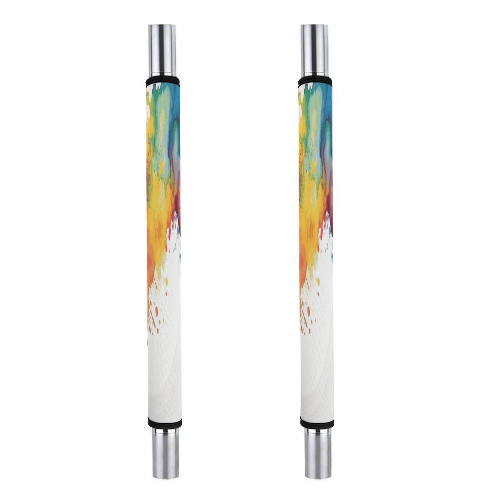 Adfgyerh Style Stains Of Watercolor Paint Splatters Refrigerator Door Handle Covers 2 Pcs, Refrigerator Handle Covers Non-Slip Fridge Handle Covers For Oven Microwave Dishwasher Appliance Door Sleeves