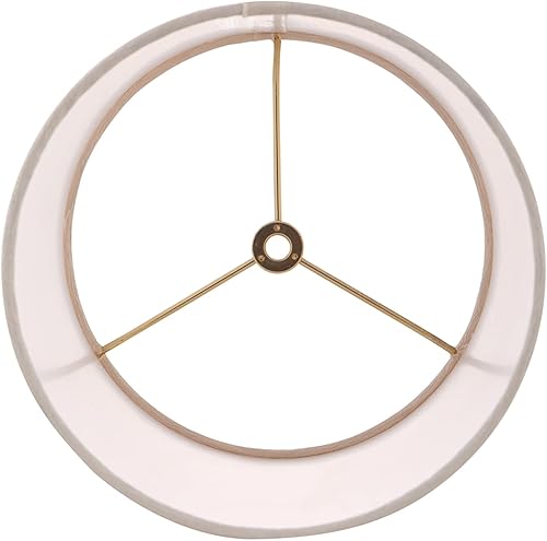 Miniatura 3 de Aspen Creative 31303 Pantalla de lámpara de construcción de araña en forma de tambor contemporáneo (cilindro) en blanco roto con textura, 8 pulgadas