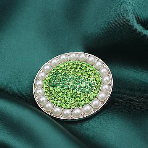 Image of Greek Sorority Brooch Pin for Women Sister Sorority Gift Paraphernalia Jewelry Green Rhinestone Brooch Sisterhood Graduation Gift for Soror