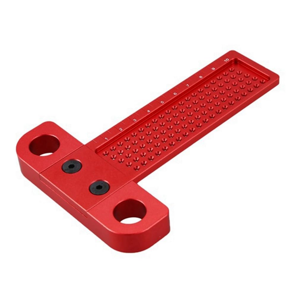 Littimoon Woodworking Scribe T100 Hole Scribe T-Type Ruler Hole Scribing Ruler Line Drawing Marking Gauge DIY Measuring Tools