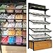 NEVKA 5 Tier Large Retail Stores Display Rack, 16 Plastic Boxes for Commercial Supermarket Multi-Layer Storage Organizer, Home Pantry Restaurant Market Shelf Chip Bag Holder