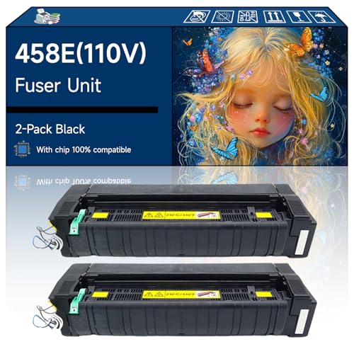 458E(110V) Fuser Unit Compatible with Konica Minolta Bizhub 458E 308E 454E 554E Printers, High-Yield Vibrant Colors, Sharp Text, Easy Installation, Perfect for Home & Office Use (2-Pack Black)