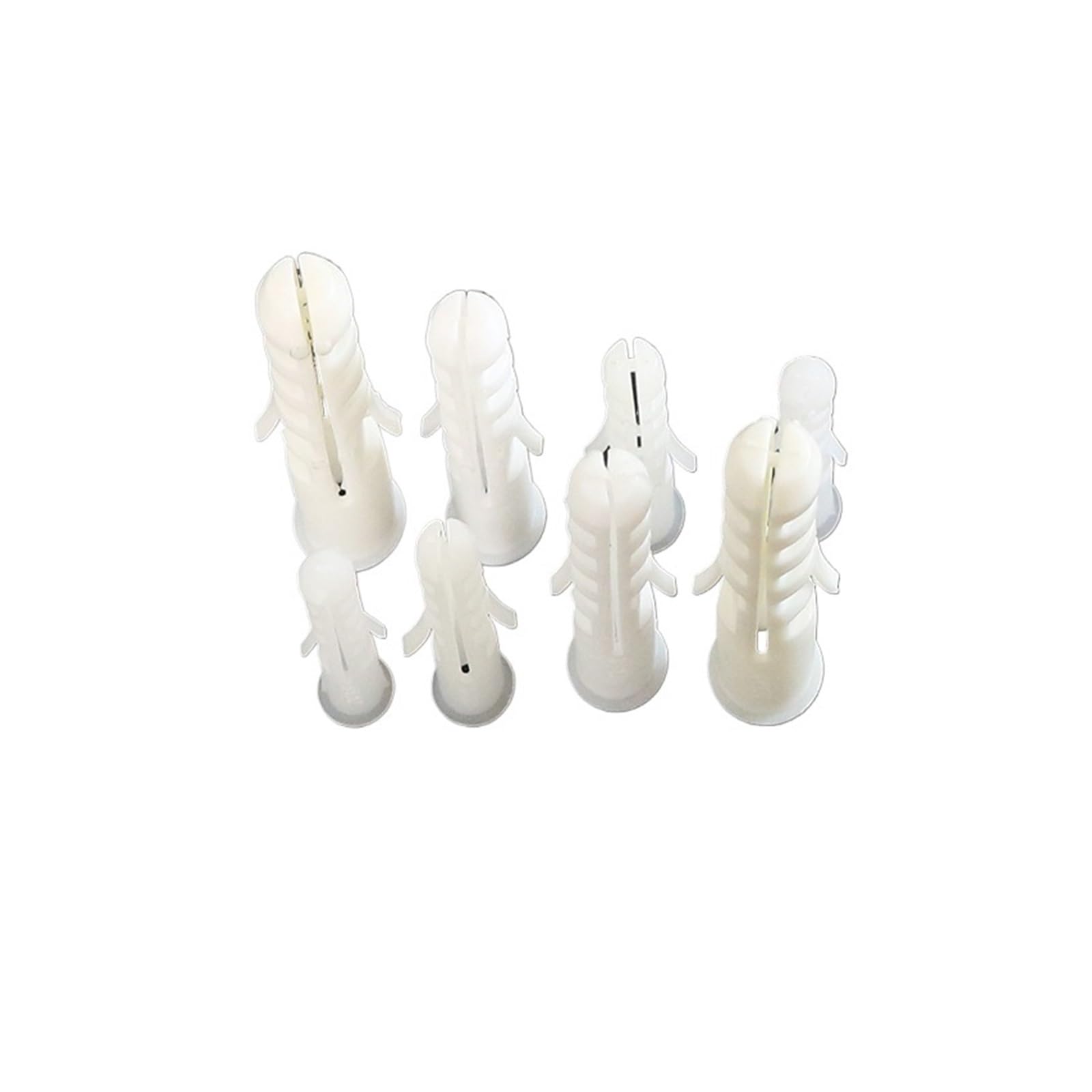 Schrauben und Dübel, Set mit 100 Kunststoff-Spreizdübeln und Schrauben, 5–14 mm(12mm)
