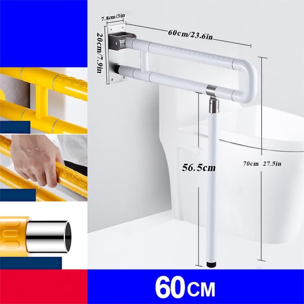 Barra de seguridad plegable ajustable montada en la pared para acceso al baño, soporte para ancianos, discapacitados y embarazadas