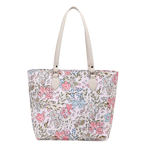 Tote bags for women, tote purse, nylon tote bag, with zipper and pockets, waterproof (Charming)