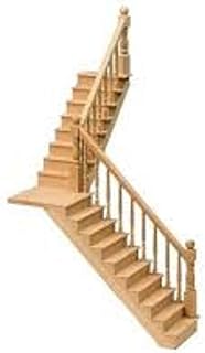 Melody Jane Dollhouse Straight or Angled Staircase & Landing Kit Miniature DIY Wood Stairs