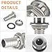 3/4in Thru Hull Fittings for Boats, 316 Stainless Steel Through Hull Fitting,Thru-Hull Connector Fitting with Gasket, Boat Plumbing Fittings Accessory, Thru Drain Connector for Boats, Yachts, Marine