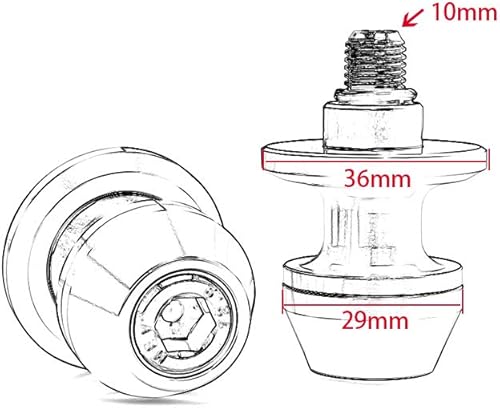 Miniatura 7 de FATExpress - Soporte para motocicleta con brazo oscilante de aluminio, tornillo M10, 0.394in, para Kawasaki Ninja 250 400R Z1000 ZX-10R ZX-6R ZX-14R