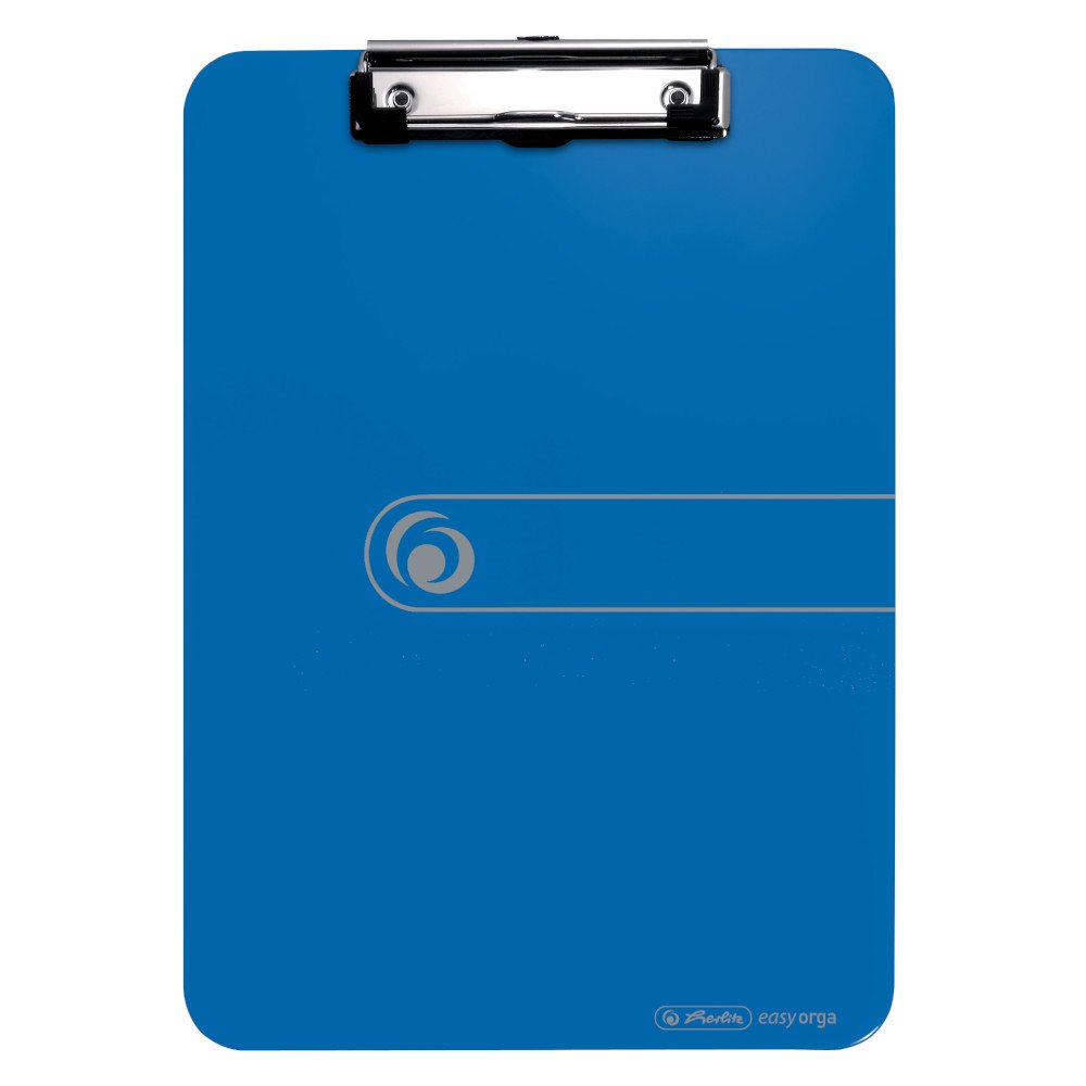 Herlitz 10842409 Clipboard A4 Kraft Paper Cover with Clip Mechanism and Hanging Hole, FSC Mix. Assorted Colours. Blue