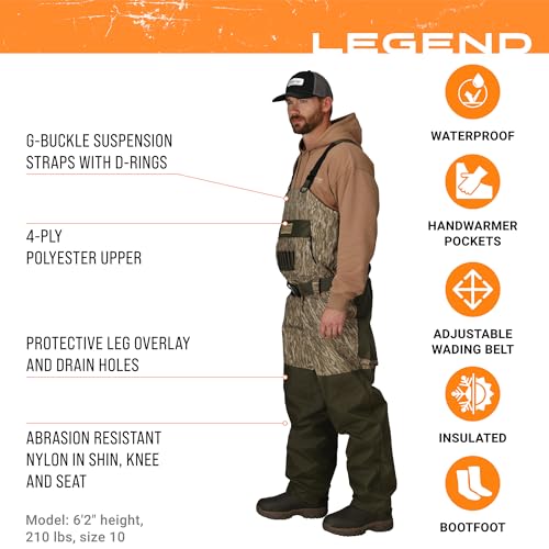 Image of FROGG TOGGS Men's Legend 2-N-1 Waterproof Wader for Hunting with zip in /out PrimaLoft liner