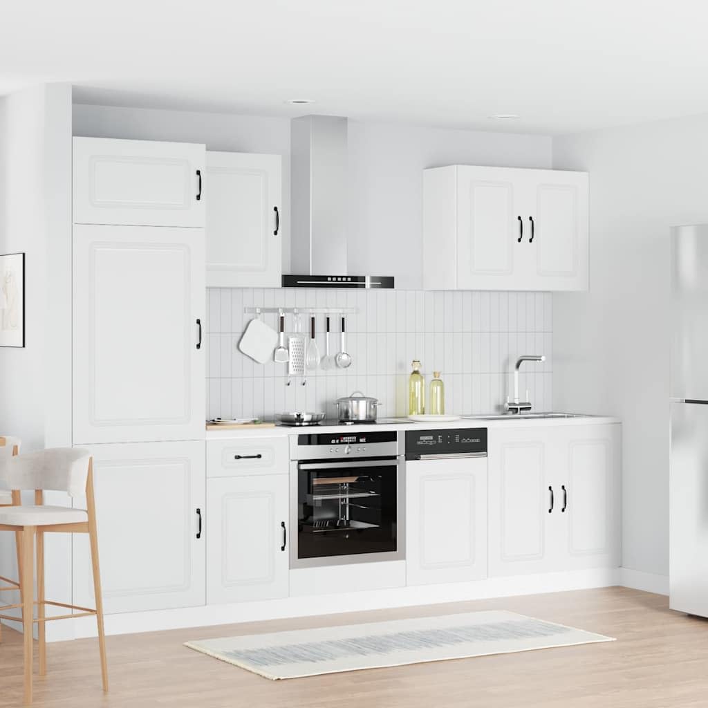 Set Mobili Cucina 7 pz Kalmar Bianco Truciolato